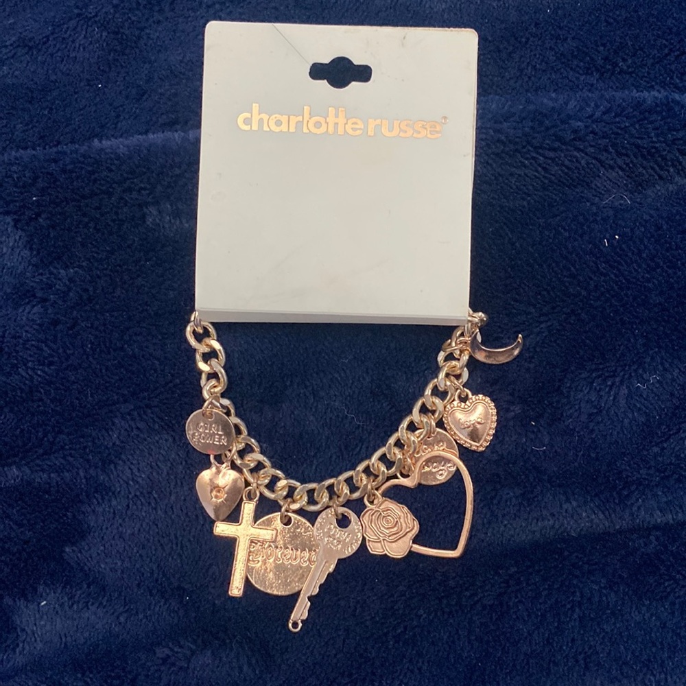 NWT Rose Gold Charm Bracelet